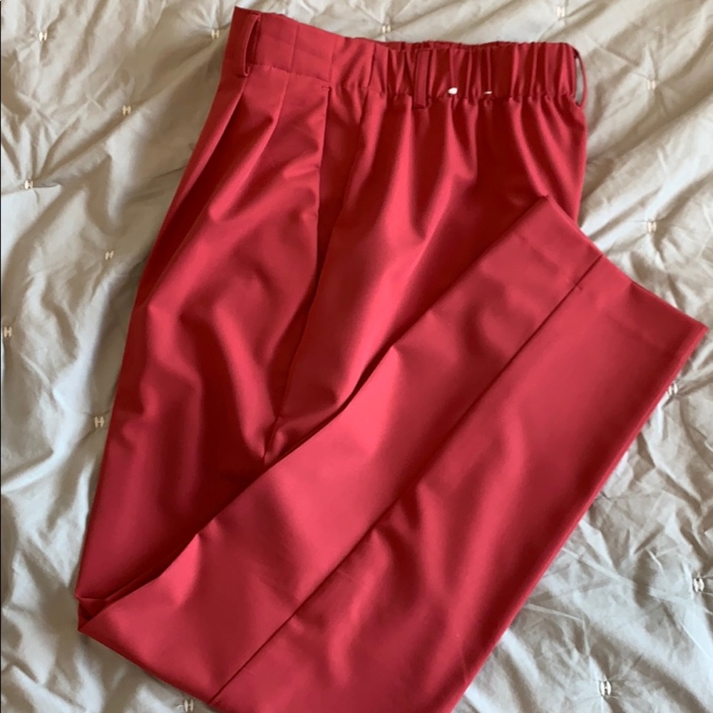 Worn once! High-rise slacks.